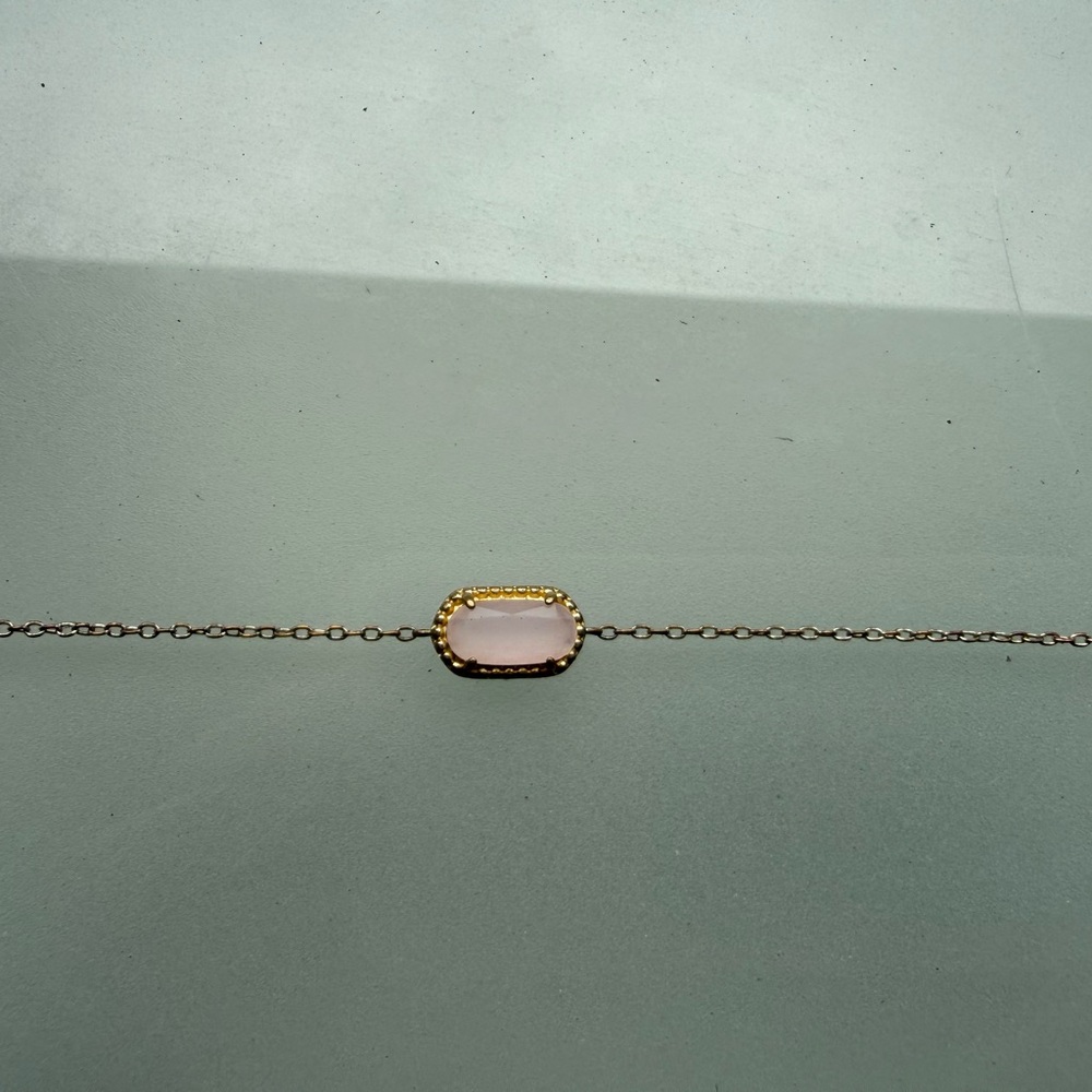 Kendra Scott Gold Bracelet with Pink Stone